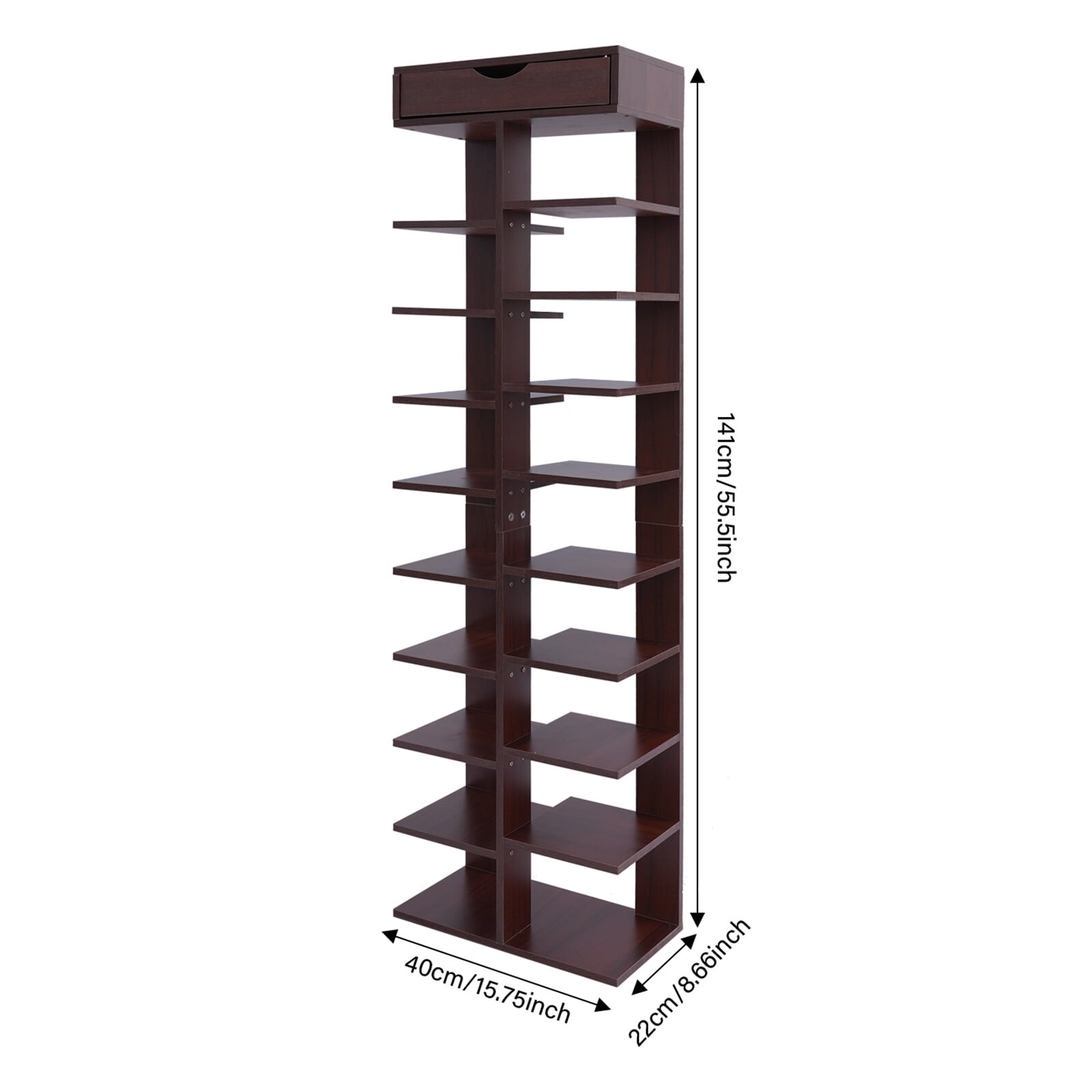 10 Tier Vertical Shoe Rack, Free Standing Shoe Storage Rack, Modern Shoe Rack
