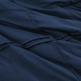 thumbnail image 2 of Queen Comforter Set with Sheet - 4 Pieces Soft Navy Blue Bedding Sets, Grid Pinch Pleat, All Season Lightweight Fluffy Bed Set, 2 of 6