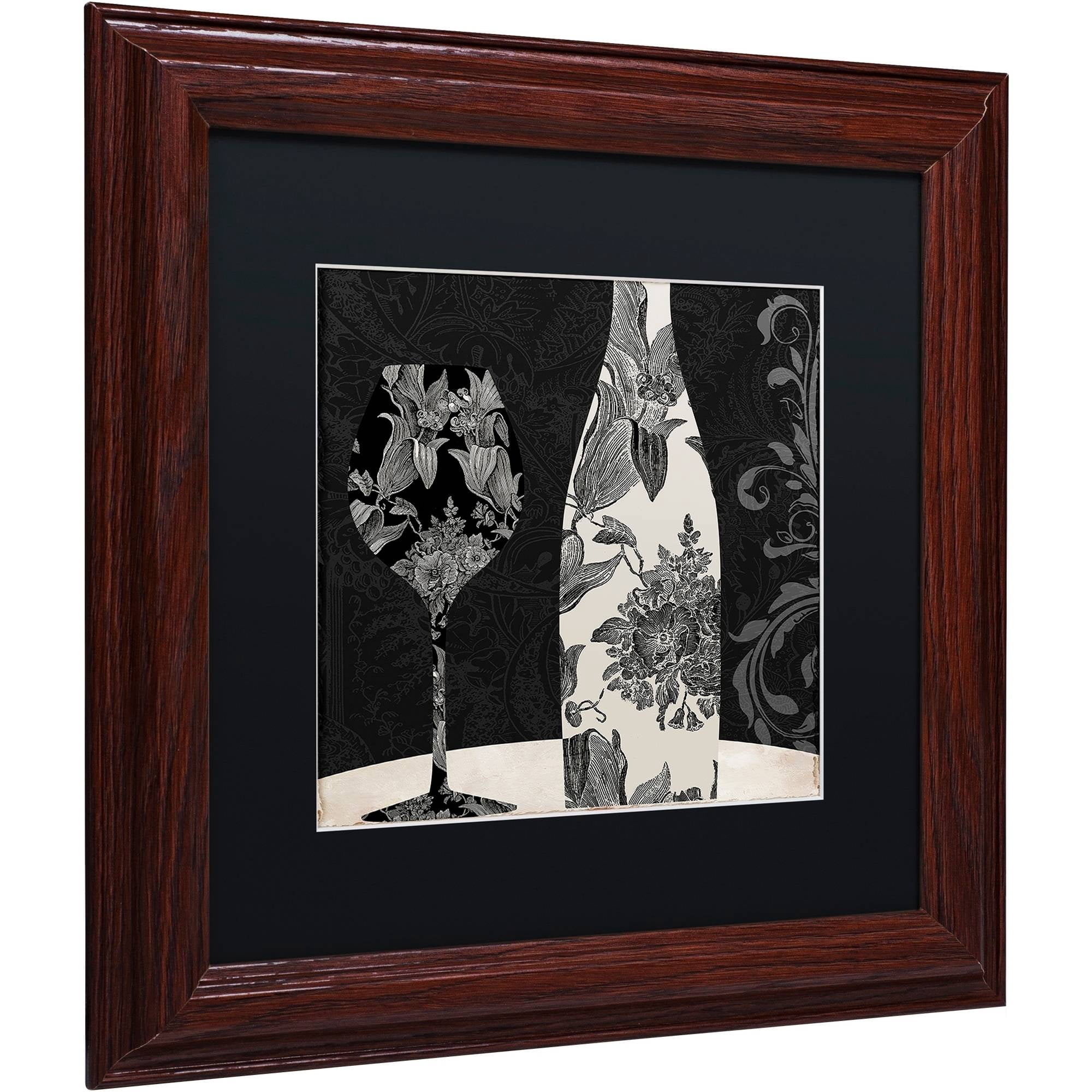 Trademark Fine Art "Vin Elegant I" Canvas Art by Color Bakery Black Matte, Wood Frame