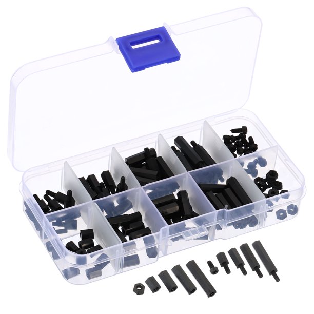 Uxcell M2.5 Standoff Screws Nylon Hex PCB Standoffs Nuts Assortment Kit