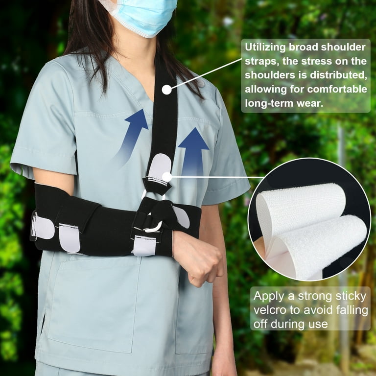 EZ Assistive Adult Arm Sling for Shoulder Injury with Waist Belt 