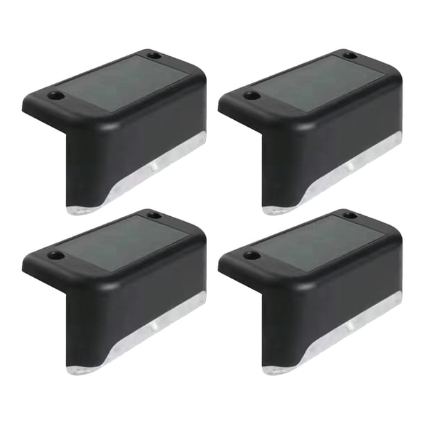 Luces solares para terraza, luz de paso con energía solar, resistente al agua, iluminación LED para vallas exteriores, acabado para terrazas, escaleras, patios, caminos, decoración de jardines, luz