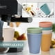 thumbnail image 4 of Vaso para beber ecológico, irrompible y reutilizable, apilable de paja de trigo, juego de 6 vasos biodegradables y saludables, vaso reutilizable para baño, apto para lavavajillas, 4 of 5