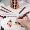 thumbnail image 3 of HAHDAXIA 10 Pcs Stylos à Bille Pailletés Rouges, Stylos d'Écriture Confortables, Stylos Mignons Rétractables en Métal Jolis pour le Journal en Vrac, Encre Noire Pointe Moyenne (1,0 mm), 3 of 6