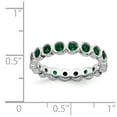 thumbnail image 5 of 925 Sterling Silver Stackable Expressions Created Emerald Ring Size: 10; for Adults and Teens; for Women and Men, 5 of 5