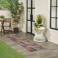 thumbnail image 4 of Nourison Aloha Outdoor Navy Multicolor 2'3" x 8' Area Rug (2x8), 4 of 8