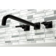 thumbnail image 2 of Kingston Brass KS6040ML Milano Two-Handle 3-Hole Wall Mount Roman Tub Faucet in Matte Black, 2 of 7