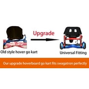 Hoverboard seat attachment, hoverboard go kart for adults & kids, accessories to transform hoverboard into go cart, hover carts for self balancing scooter with off-road tire and shock absorber, blue