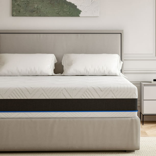 Mlily Essential 12 inch Queen Mattress, Bamboo Charcoal Gel Memory Foam