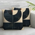 thumbnail image 3 of BCIIG Circle Bauhaus Modern Art Deco Graphic Decorative Throw Pillow Cover for Home Couch Living Room Bed Sofa - 1PC 22x22in, 3 of 5