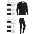 thumbnail image 6 of Winter Electric Heated Underwear Set Motorcycle Clothing Women Fleece Thermal Top Pants 30 Area Ski Heating Suit, 6 of 13