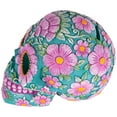 thumbnail image 6 of Northlight Day of the Dead Skull Coin Bank - 7.75" - Teal Blue and Pink, 6 of 8