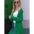 thumbnail image 2 of Women's Oversized Long Cardigan Sweaters Long Sleeve Split Open Front Drape Knit Duster Coat, 2 of 5