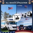 thumbnail image 2 of Yescom 20ft Telescopic Aluminum Flag Pole + Wheel Tire Mount Stand Kit 3'x5' Us Flag & Ball Top Telescoping Flagpole, 2 of 12