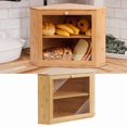 thumbnail image 2 of CHIKANSTORE Bread Box 2 Tier Corner ,Black Bread Box Modern Corner, Storage Container and Holder for Kitchen Countertop for Homemade Bread Airtight Loaf, Vintage Storage for Homemade Bread(1PC), 2 of 8