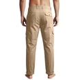 thumbnail image 4 of Tisuna Casual Pants For Mens Solid Color Zipper Button Straight Leg Trousers Breathable Fashion Male Work Street Pants Khaki Size Xxxl, 4 of 8