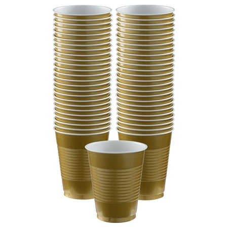 - Gold Big Party Pack 16 oz. Plastic Cups (50)