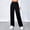 Black women cargo pants with pockets a1, variant on Cagogo Women Cargo Pants Elastic Waist Casual Loose Flowy Streetwear Long Trousers with Pockets for Party Travel Summer, Army Green L