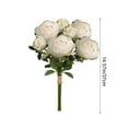 thumbnail image 3 of 6 Pcs Simulation Rose Bouquet - 14.57" - Artificial Flowers for Home Decorations, Rose Arrangement with Multi-Color Blooms, Ideal for Valentine's Day, 3 of 6