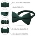 thumbnail image 2 of Men's Classic Pre-Tied Bow Tie Formal Solid Tuxedo, by Bow Tie House (Large, Dark Green), 2 of 5
