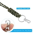 thumbnail image 5 of 11" Paracord KeyChain with Clasps, Braided Lanyard Adjustable Length, Camo Green, 5 of 7