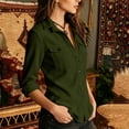 thumbnail image 5 of IUYRTFE Women's Corduroy Blazer Jacket Long Sleeve Lapel Collar Casual Work Coat with Pockets, 5 of 8