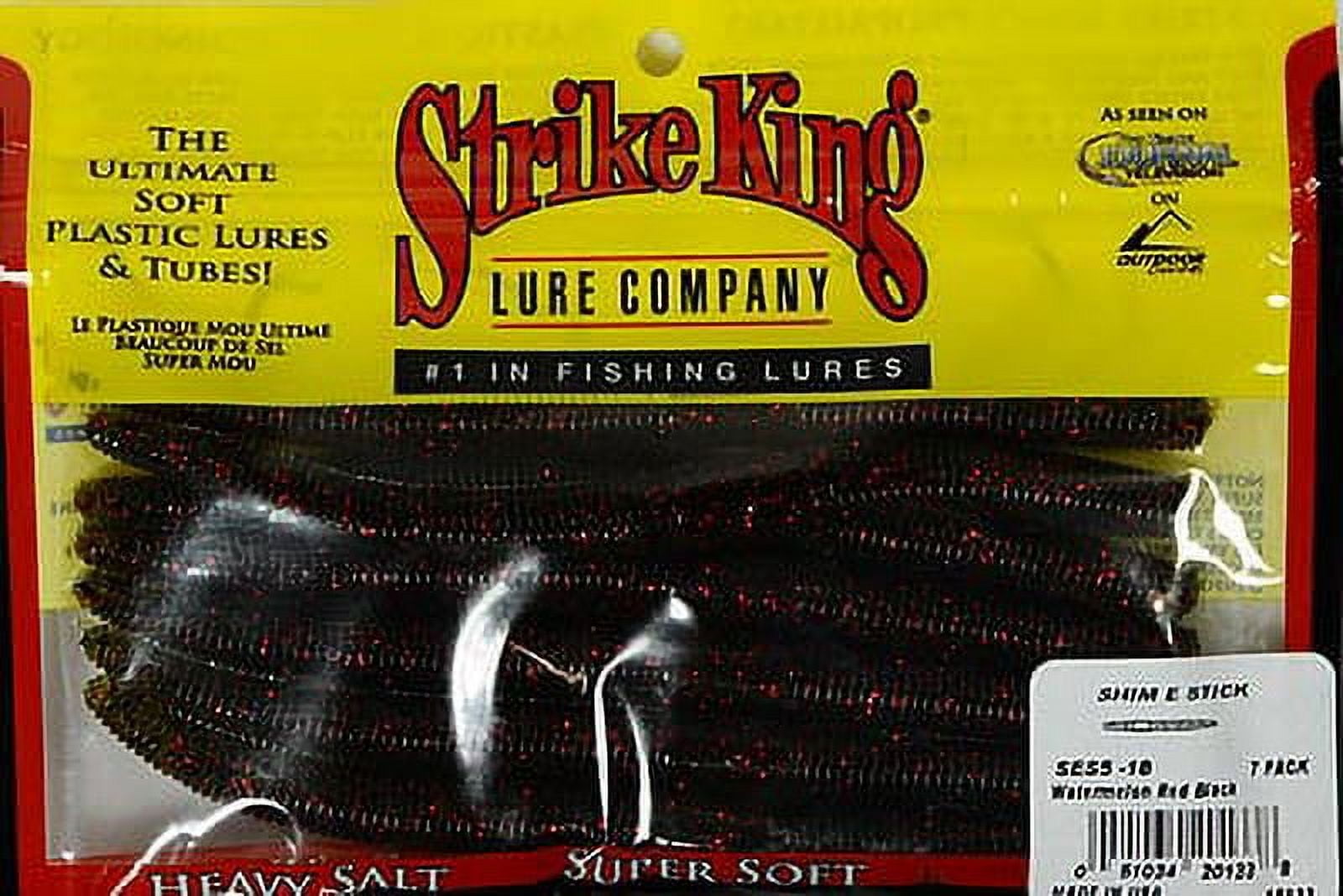 Strike King Shim-E-Stick Watermelon Red Black Soft Stick Bait Lure