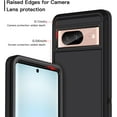 thumbnail image 4 of Entronix Shockproof Back Cover Cell Phone Case for Google Pixel 8, Black, 4 of 7