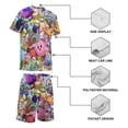 thumbnail image 3 of Boys Kirby Short Sleeve Mesh T-Shirt And Shorts Outfit Set Summer Clothes Set for Kids, 3 of 7