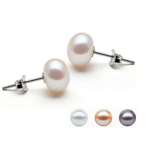 Sterling Silver Freshwater Pearl Stud Earrings
