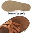 thumbnail image 4 of Ataiwee Women's Flat Slide Sandals - Comfortable Summer T- Strap Slip on Thong Flip Flops., 4 of 6