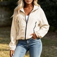 thumbnail image 5 of Jsaierl Women's Lightweight Hooded Windbreaker Jacket Zip Up Elastic Cuffs Casual Outdoor Hiking Travel Rain Coat, 5 of 8
