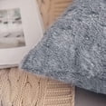 thumbnail image 2 of CHAO 2 Piezas Fundas de Cojines (45x45CM Gris) Piel Sintética Navideña Poliéster Suave Decorativos Patrones de Copos de Nieve Brillantes Decoración Moderna para Sala de Estar Oficina Sofá, 2 of 5