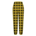 thumbnail image 6 of Miluxas Womens Comfy Lounge Plaid Pants Loose Yoga Pants Drawstring Soft Pajama Pants with Pockets Yellow XL(XL), 6 of 6