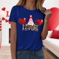 thumbnail image 2 of larppty Valentines Day Cute Love Heart Gnome Leopard Women Girls T-Shirt Fashion Clothes (Blue, XL), 2 of 6