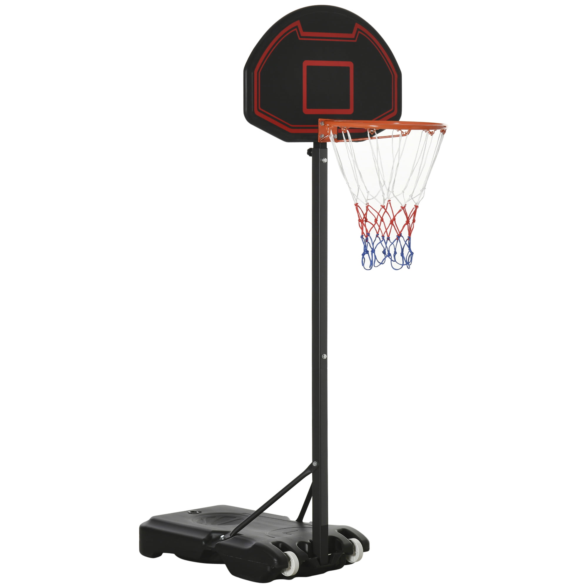 1.65-2.1m Adjustable Portable Basketball Net Hoop Backboard Stand Set  Kids 