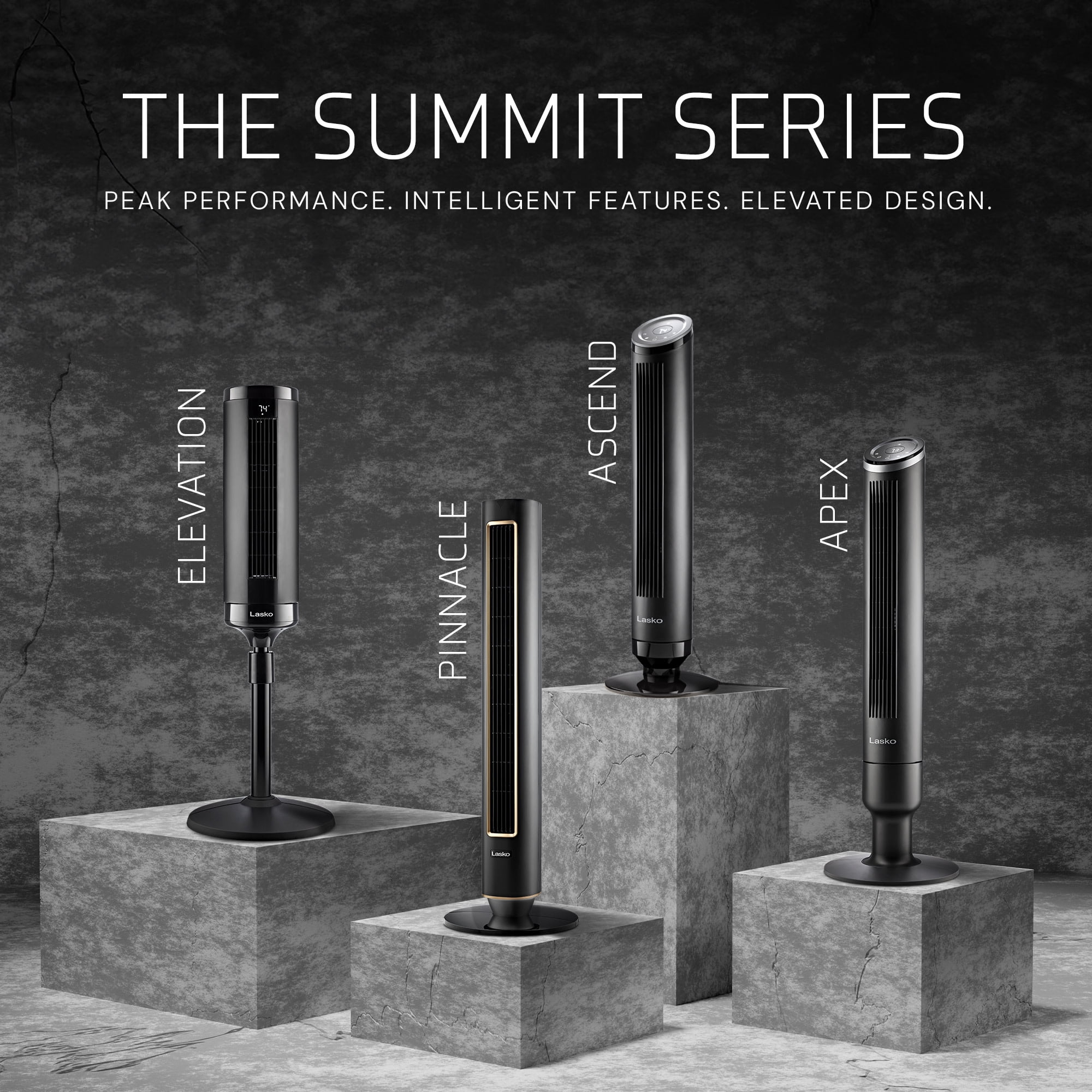 Lasko Apex 42" 6-Speed Tower Fan, 29 ft/s Airflow, Carbon X Filtration and Remote, Black, RST200
