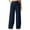 Blue, variant on Cotton Linen Wide Leg Work Dress Pants for Women Business Casual Trousers with Pockets, Breathable Office Wear S-2XL