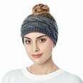 thumbnail image 4 of Bandeau Chauffe-Oreilles Crochet Turban Doux Extensible pour Femmes Hiver, 4 of 8