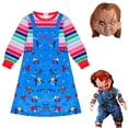 thumbnail image 2 of Disfraz de Halloween para niñas, ropa de muñeca fantasma, Cosplay de Chucky, vestido de princesa para fiesta de carnaval, conjunto de máscara, 2 of 5