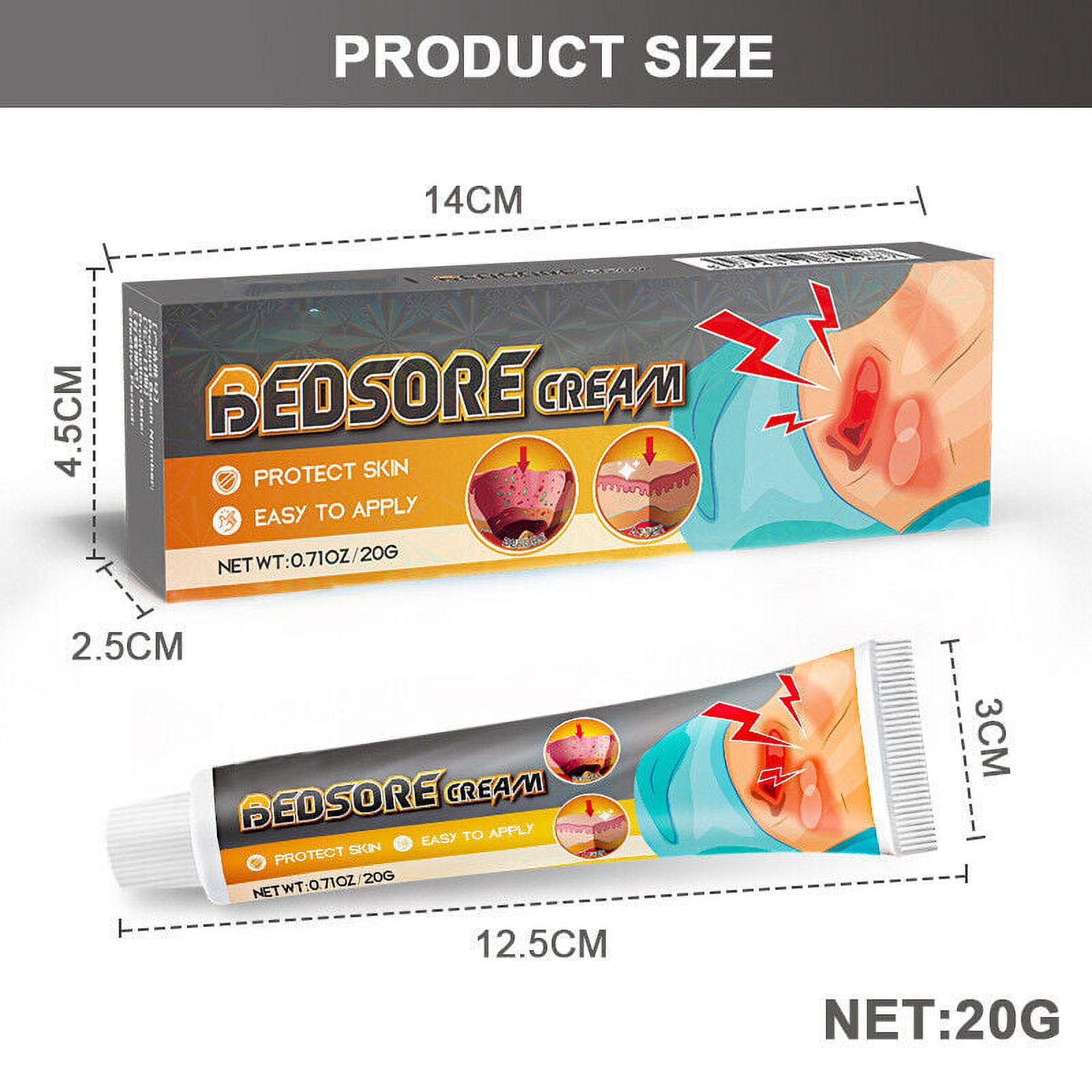 2pcs Bed Sore Cream Bedsore Ointment Bed Sores Fast Treatment Wound 20g