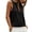 Black, variant on Women’S Open Back Twist Sleeveless Tank Top, Casual Solid Round Neck Loose Fit Top, Lightweight Polyester, 1pc, Sizes S To XXXL