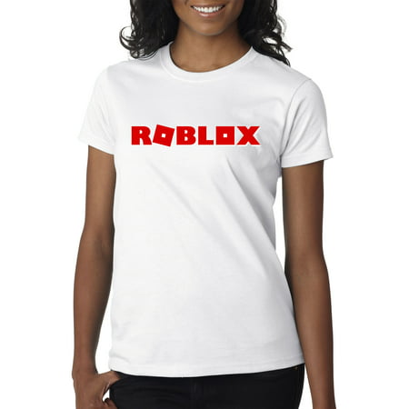 New Way New Way 922 Women S T Shirt Roblox Logo Game Filled Large White Walmart Com Walmart Com - roblox t shirt images in game