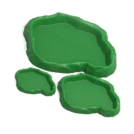 3in1 MultiFunctional Plastic Reptiles Water Feeder Bowl Bath Bowl For Amphibians Feeding Bathing And Watering Supply