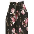 thumbnail image 5 of Women's Casual Floral Printed A Line Ribbon Belted Knee Length Midi Skirt, 5 of 6
