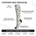 thumbnail image 2 of Pofeuu Submarine With Fishes Undersea Print Compression Socks for Women & Men Circulation - Best Support for Nurses,Running,Athletic,Sports, 2 of 7