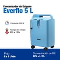 thumbnail image 3 of Kit Concentrador De Oxígeno 5 L Everflo Philips + 2 Aguas., 3 of 6