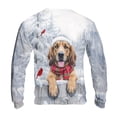 thumbnail image 2 of Playful Bloodhound Welcomes Winter Snowy Day with Cardinal Bird All Over Print 3D Sweatshirt Unisex Merch Dog Lover - 2017, 2 of 6