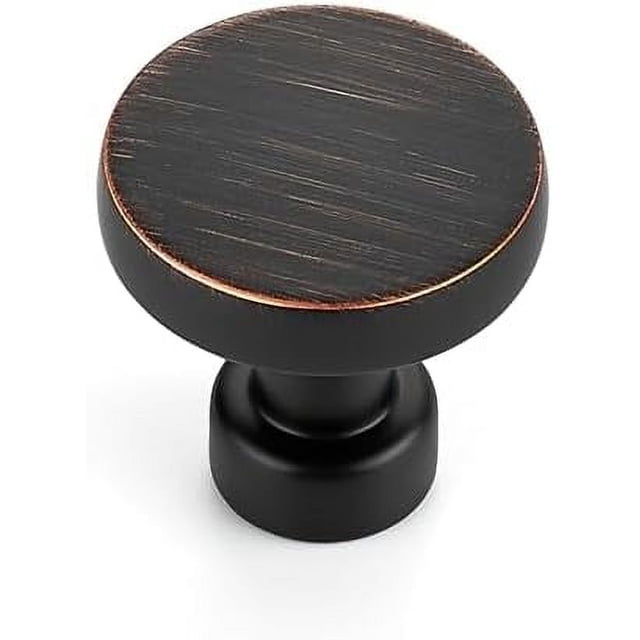25 Pack 1-1/6 Inch Soild Oil Rubbed Bronze Cabinet Knobs for Kitchen, Drawers Pulls for Dresser, Cabinet Hardware Oil Rubbed Bronze 25 Oil Rubbed Bronze 25