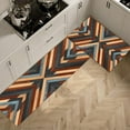 thumbnail image 5 of Farmhouse Kitchen Rug Sets 3 Piece, Dark Brown Non Slip Kitchen Rugs and Mats Set,Boho Geometric Rugs for Floor Washable Kitchen Floor Rugs for Hallway Laundry Room 20x32+20x47+20x59 Inch, 5 of 5